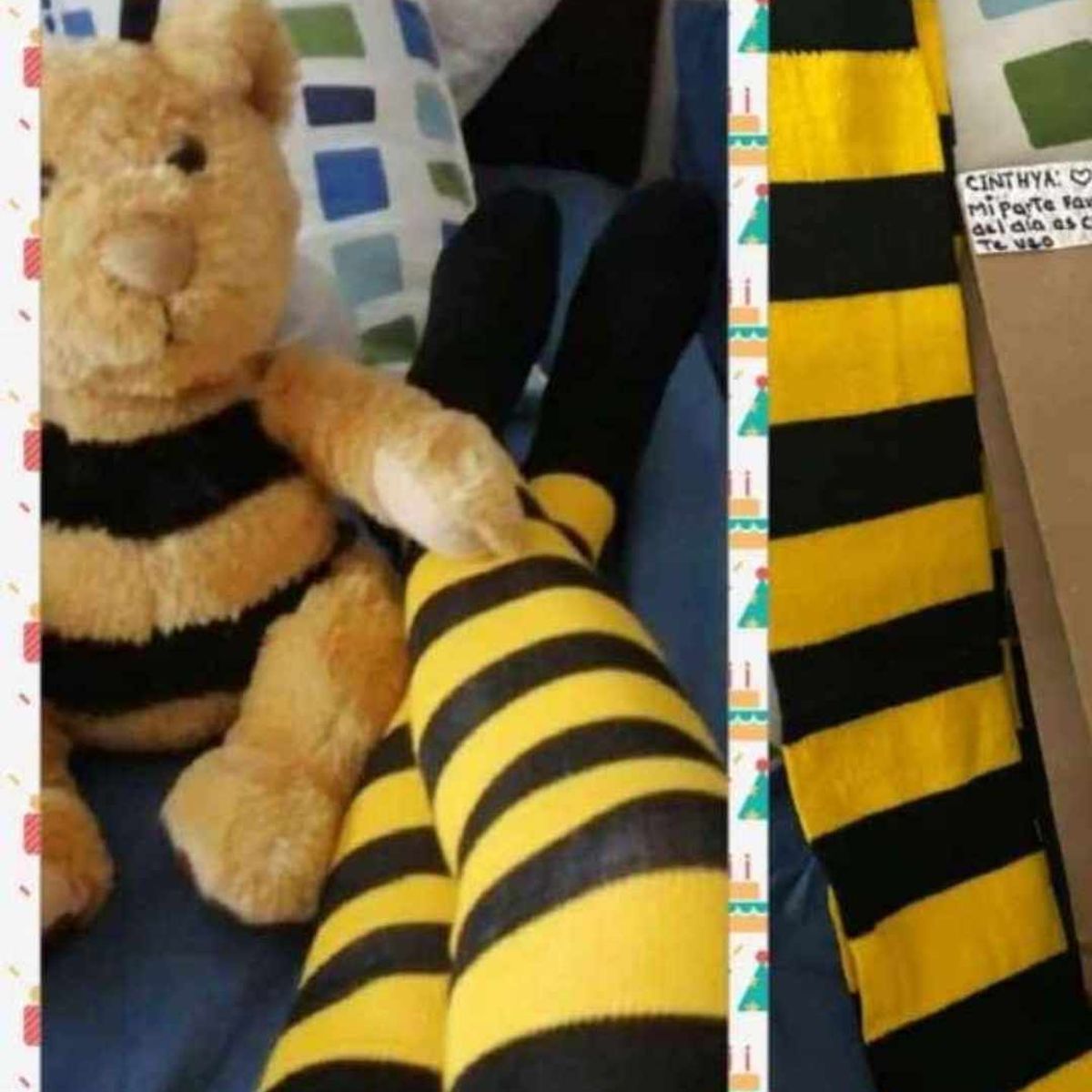 WHITE - Medias largas rayadas bucaneras_.