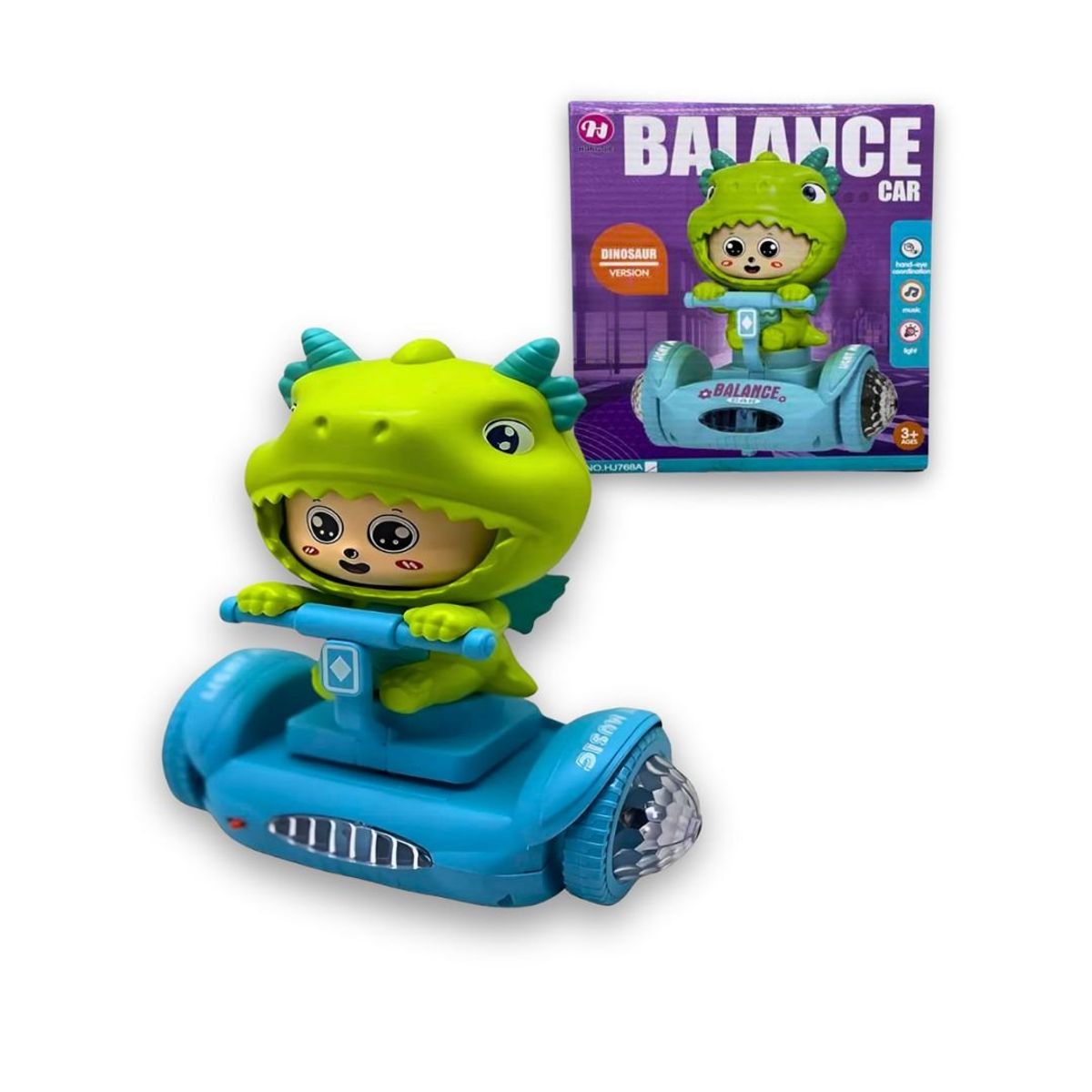 GENERICO - Juguete Dinosaurio Patinador con Música y Luz Para Niños