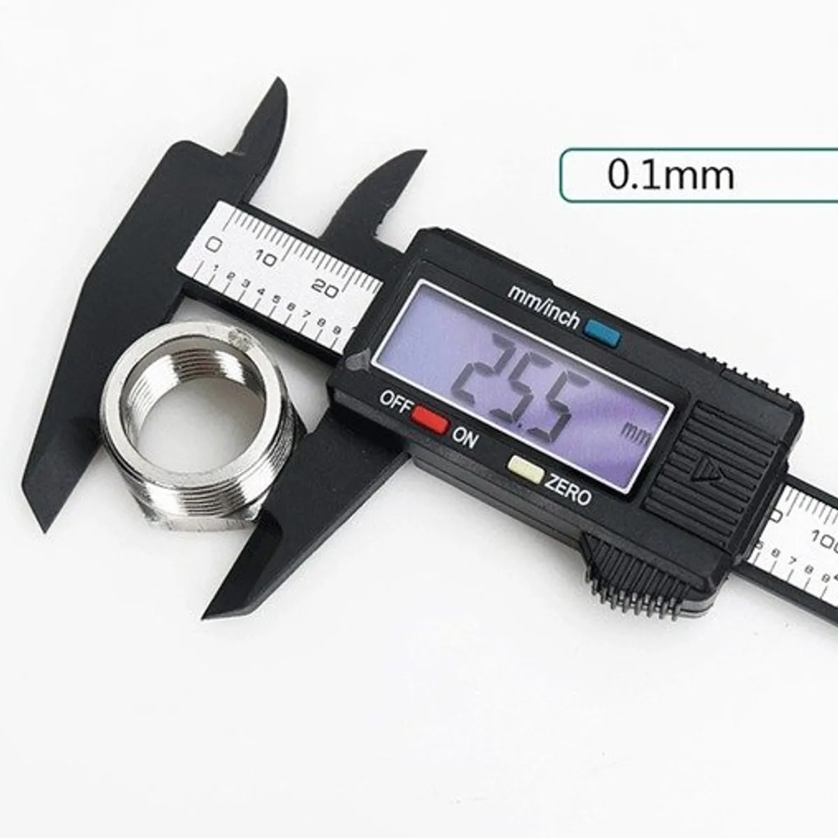 GENERICO - Calibrador vernier pie de rey digital Fibra de Carbono 150 mm