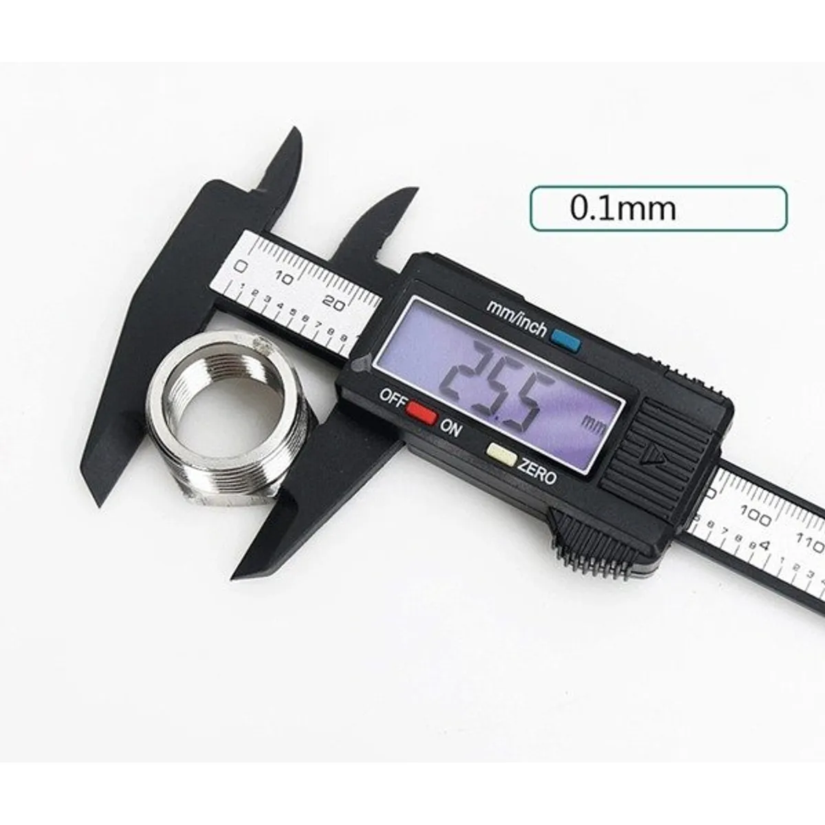 GENERICO - Calibrador vernier pie de rey digital Fibra de Carbono 150 mm