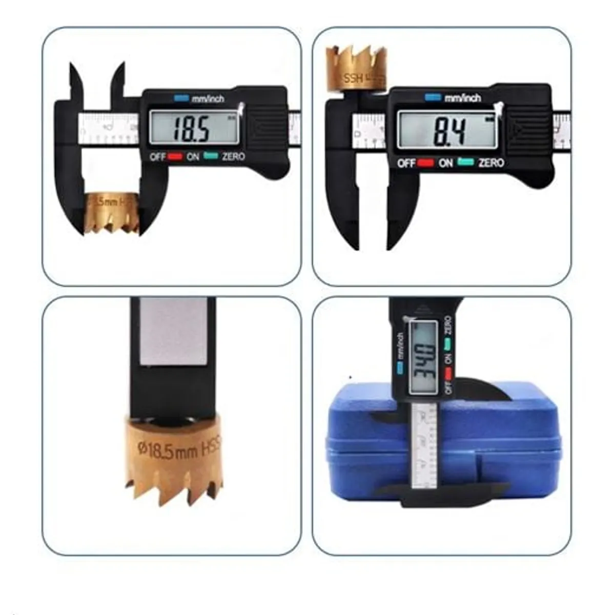 GENERICO - Calibrador vernier pie de rey digital Fibra de Carbono 150 mm