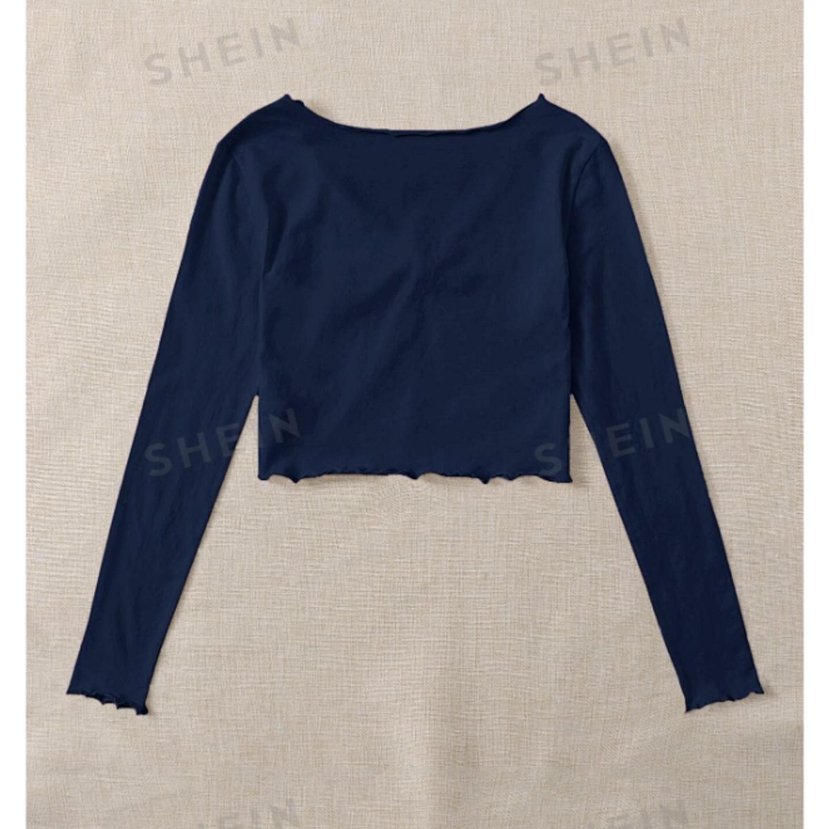 GENERICO - TOP MANGA LARGA EN CUELLO V