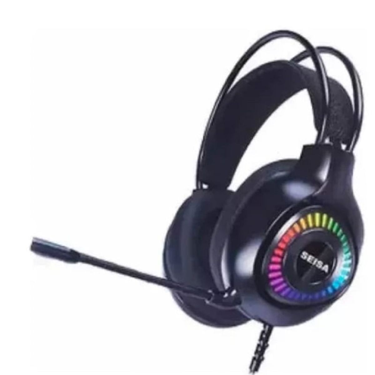 SEISA - Audífonos Gamer con Luz LED RGB Micrófono para PC PS4 Laptop
