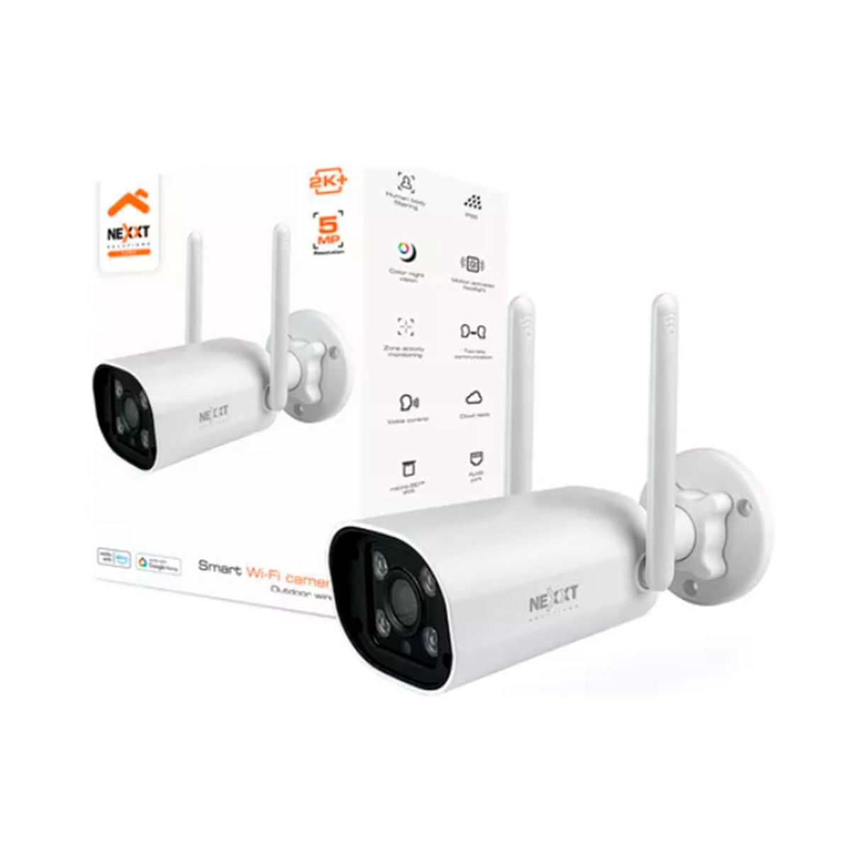 NEXXT SOLUTIONS - CAMARA SMART NEXXT PEXTERIOR CCABLE 2K 5MP CREFLECTOR PN NHC-OF10