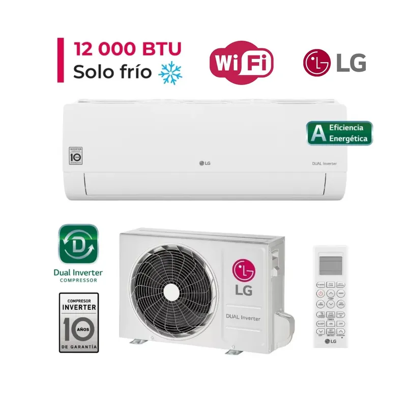 LG - DUALCOOL Aire Acondicionado Inverter 12000 BTU Función solo frío