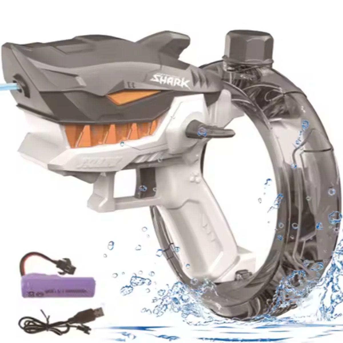 GENERICO - Pistola de Agua Electrónica automáticas Tiburón Gris