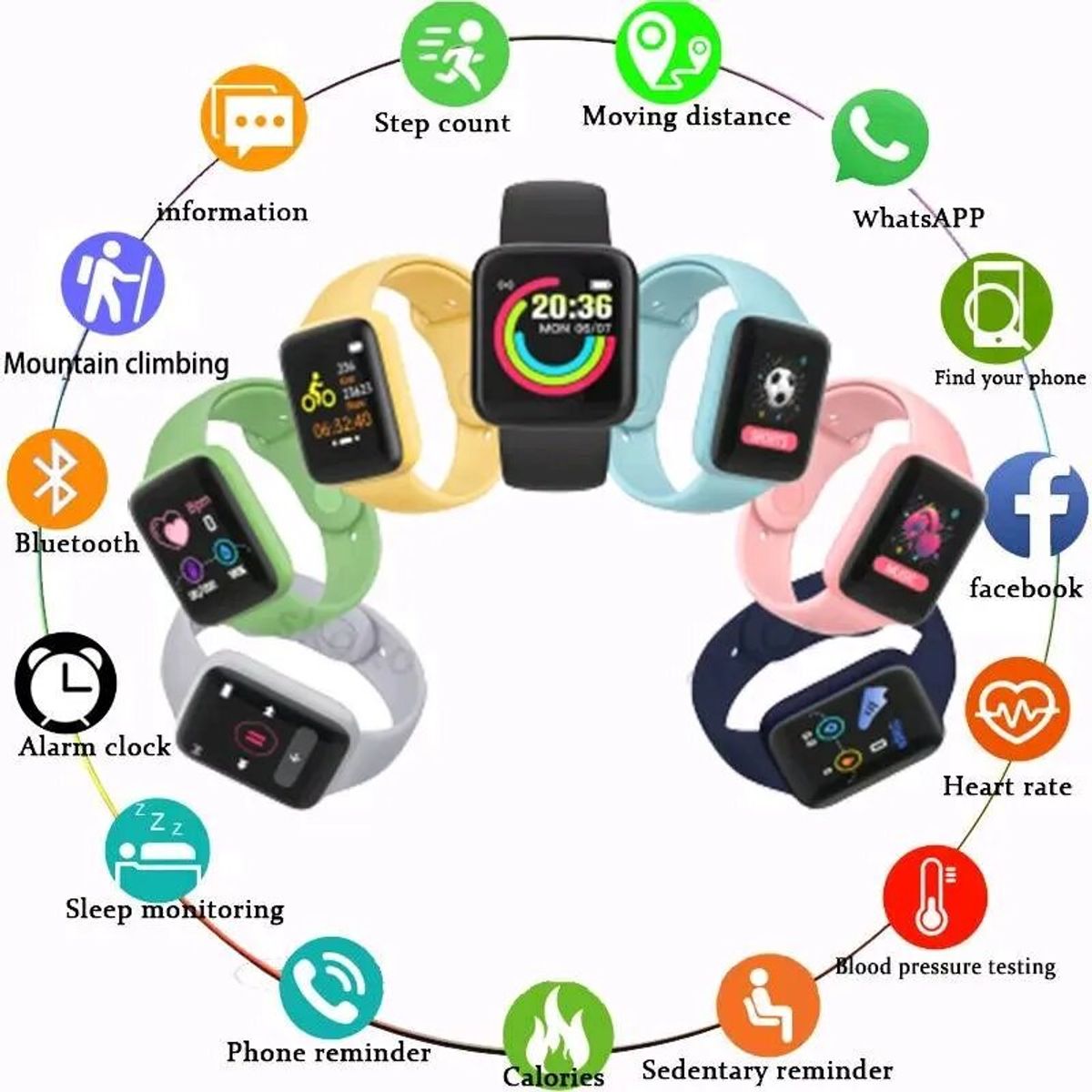 GENERICO - Smartwatch Bluetooth D20 Verde