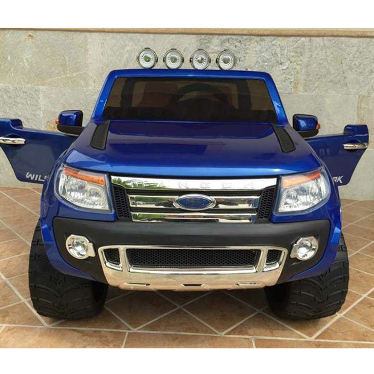 GENERICO - Carro a Batería Ford Ranger Azul Para Niños 4x4 Licenciado