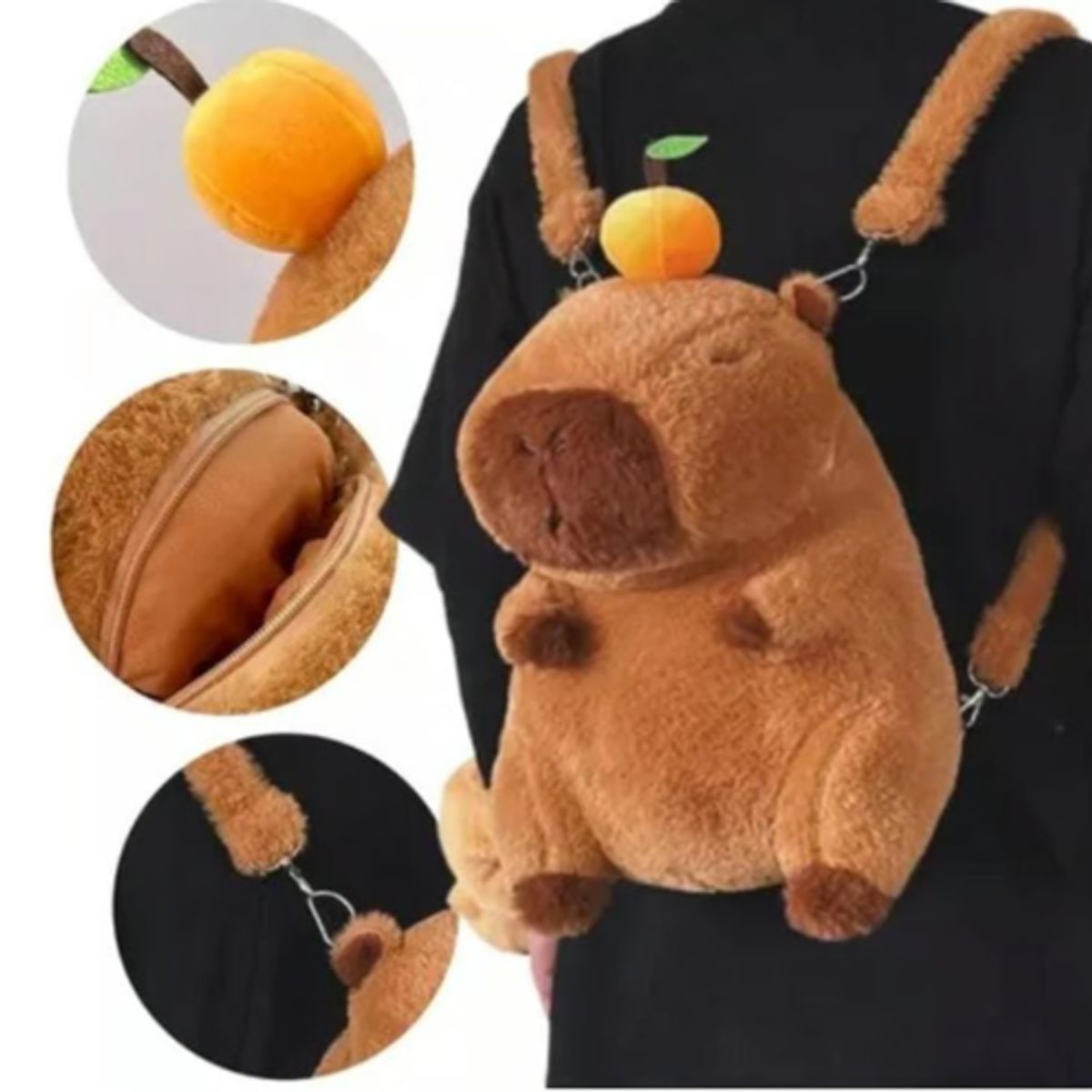 GENERICO - Mochila con forma de capibara de talla unica