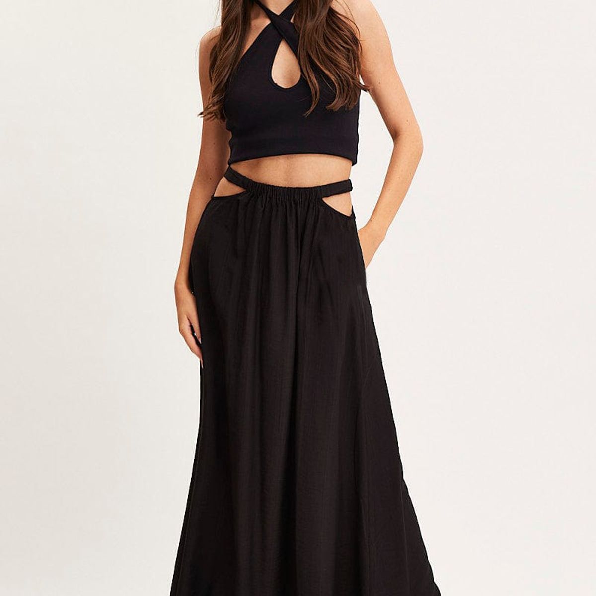 BLWOENS - Falda casual de para mujeres - Negro