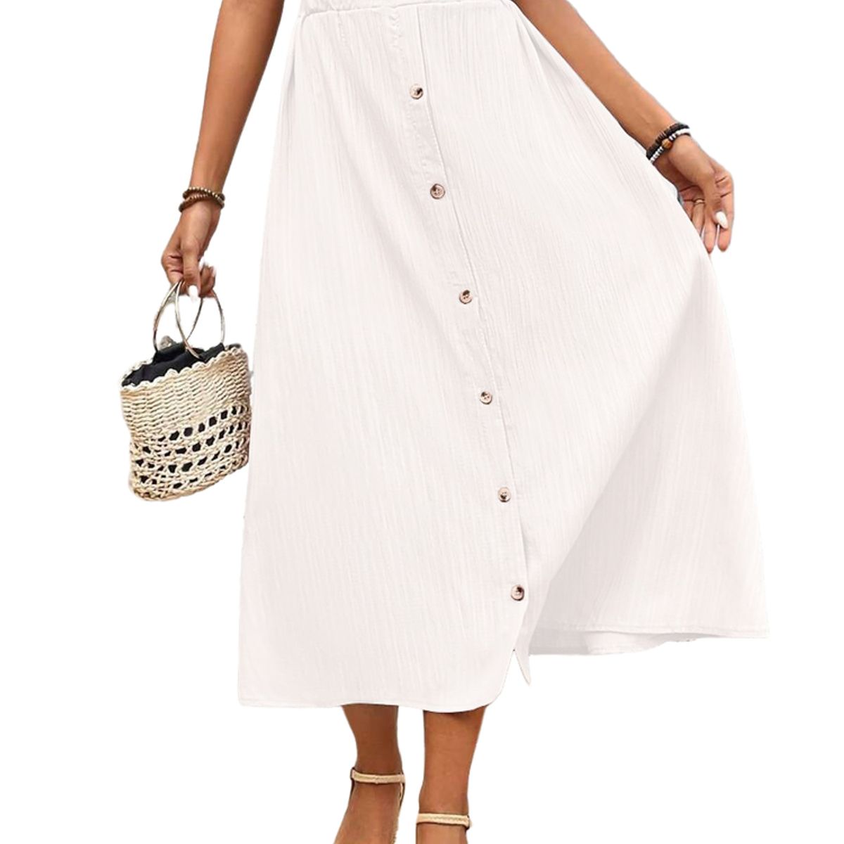 BLWOENS - Falda casual de para mujeres - Blanco