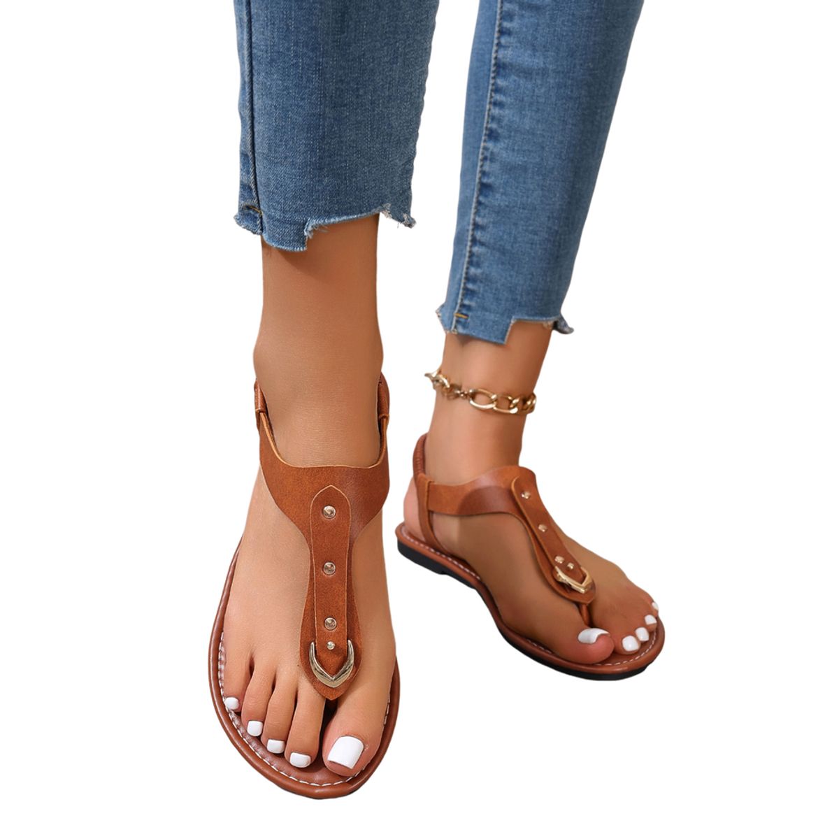 BLWOENS - Zapatos Sandalias de verano para Mujers - Marrón