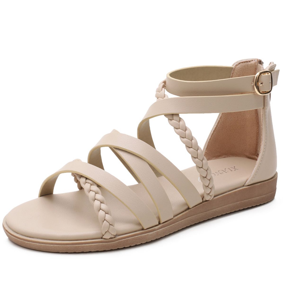 BLWOENS - Zapatos Sandalias de verano para Mujers - Beige
