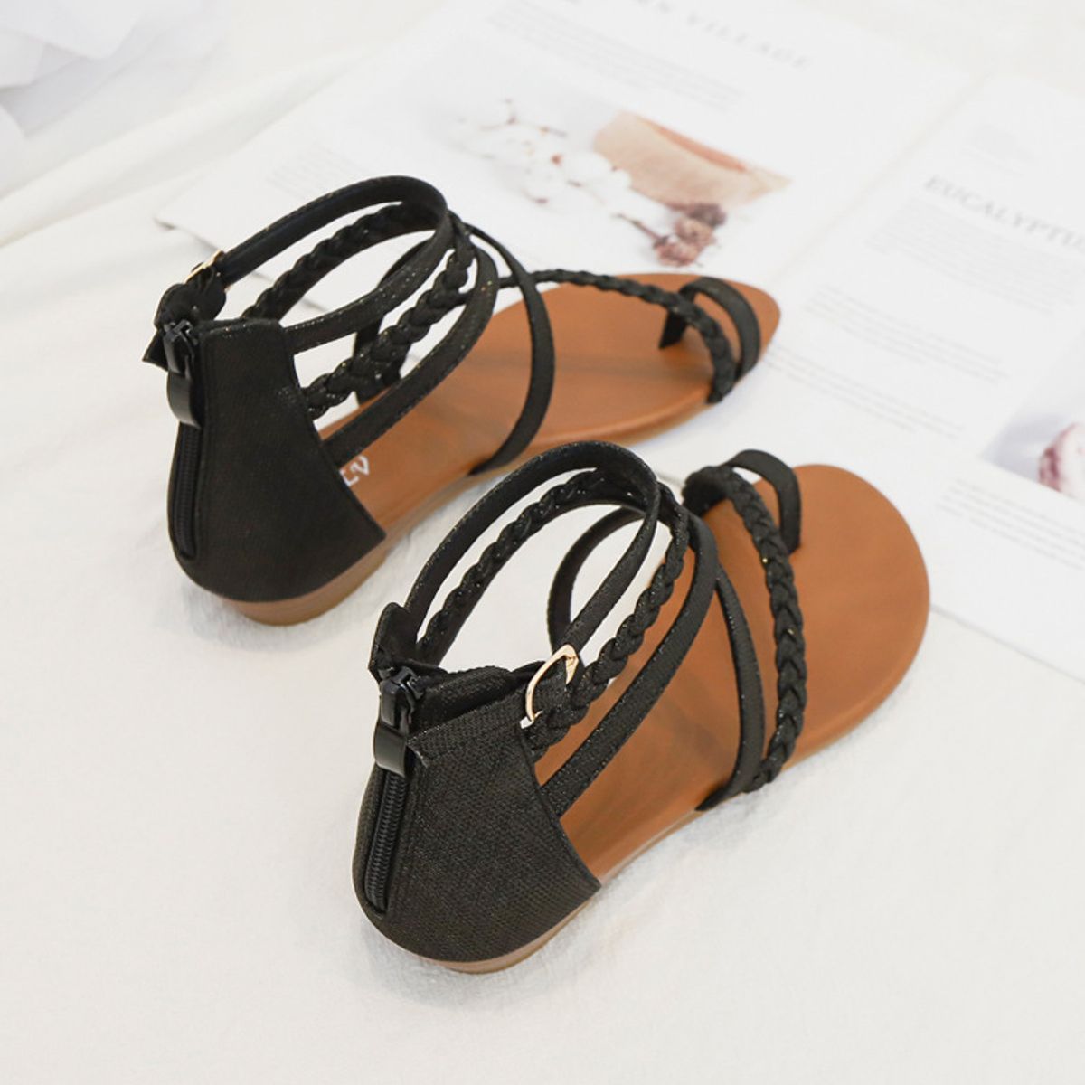 BLWOENS - Zapatos Sandalias de verano para Mujers - Negro