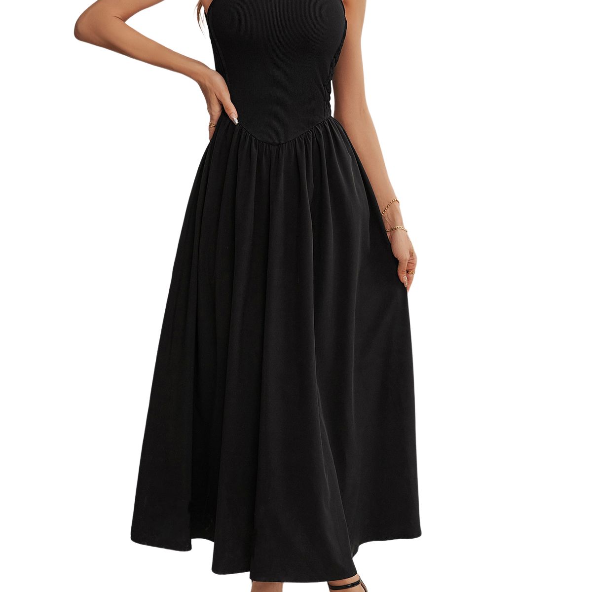 BLWOENS - Vestido casual de para mujeres -  Negro