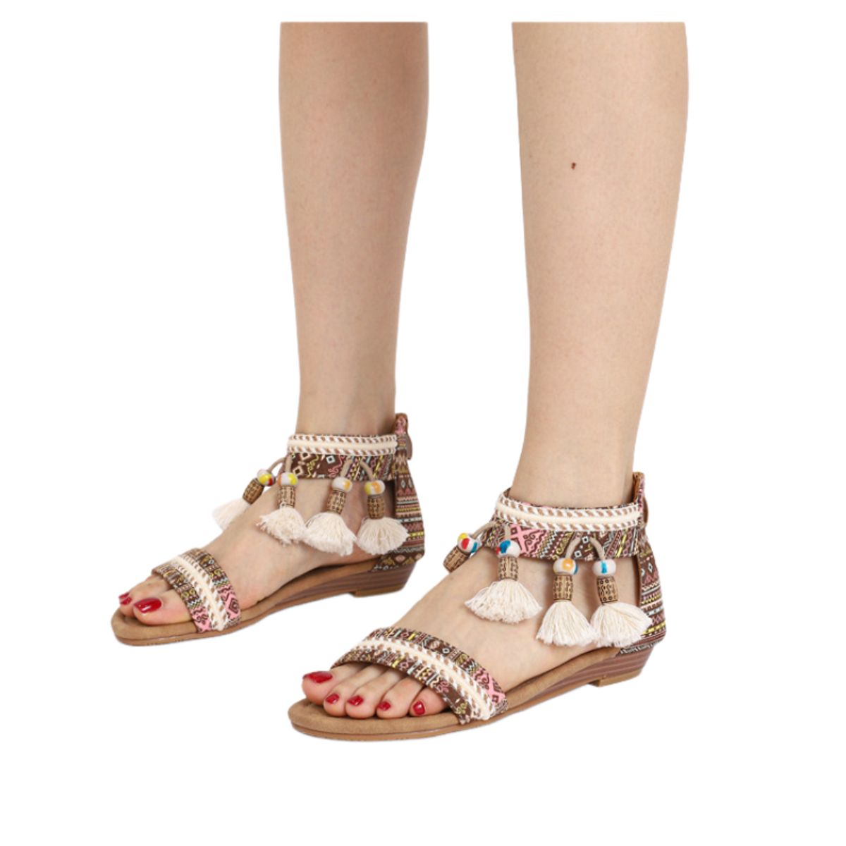 BLWOENS - Zapatos Sandalias de verano para Mujers - Marrón