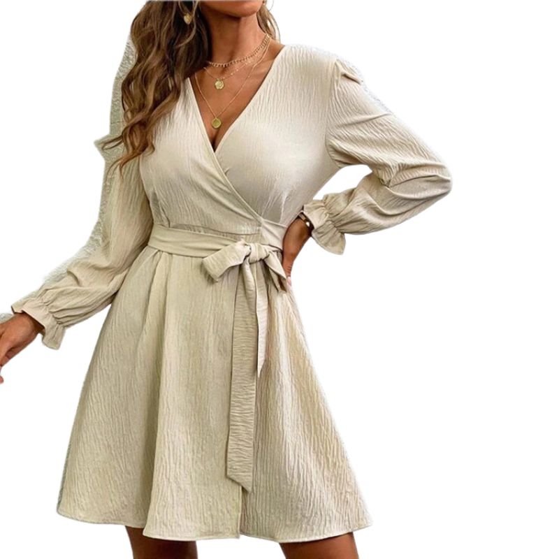 BLWOENS - Vestido casual de para mujeres - Beige