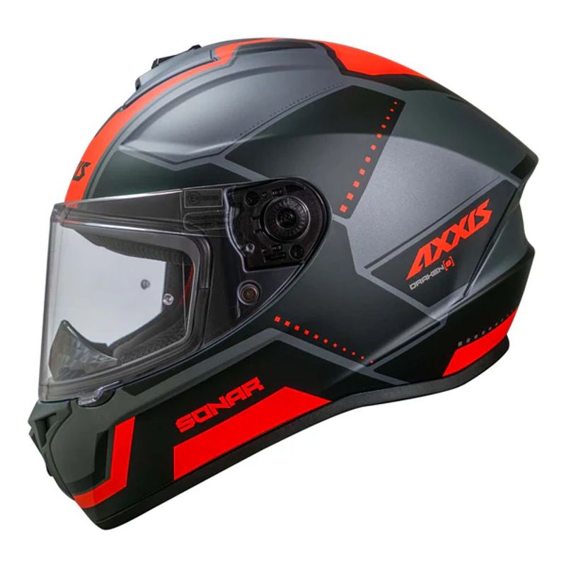 GENERICO - CASCO AXXIS FF112 DRAKEN SONAR MATTE ROJO TALLA L