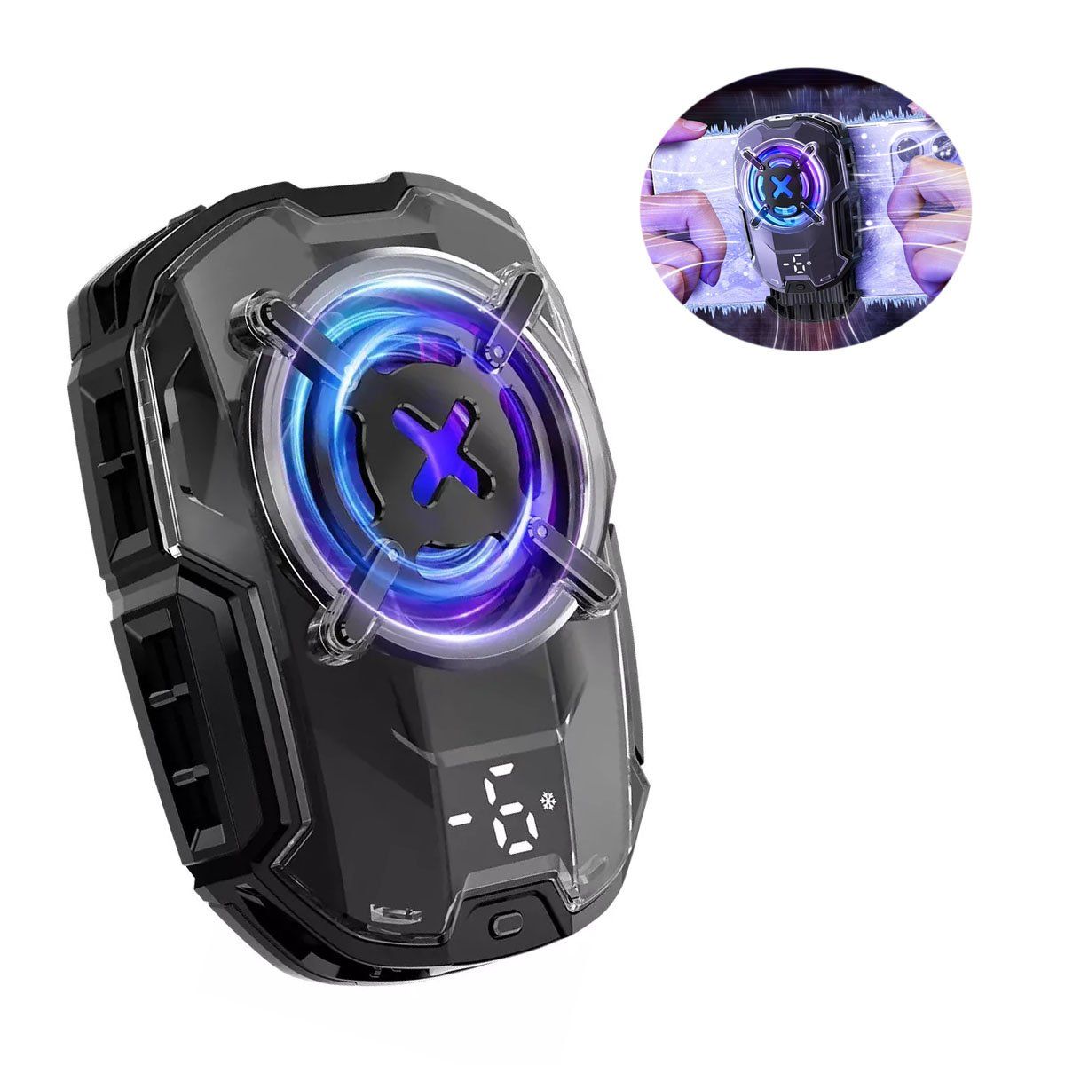 MEMO - Cooler Para Celular Ventilador Con Pantalla Digital DL6 MEMO