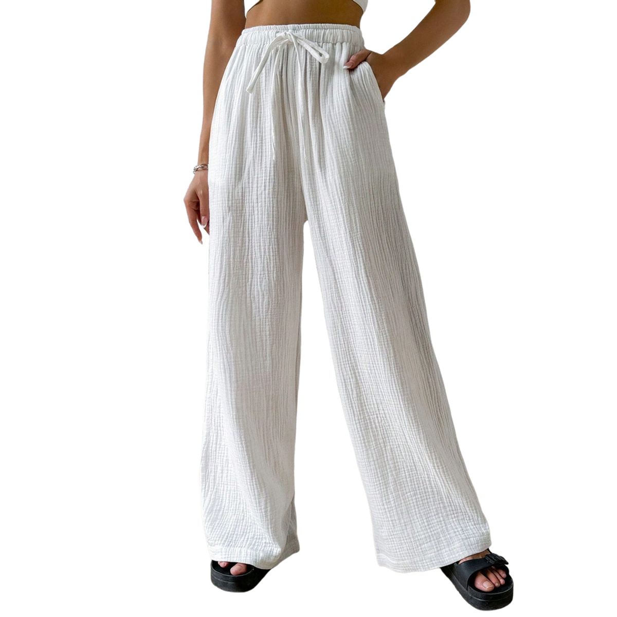 BLWOENS - Pantalones de ocio para mujeres - Blanco