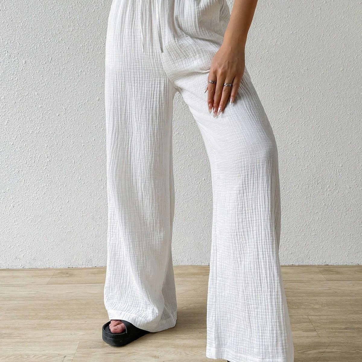 BLWOENS - Pantalones de ocio para mujeres - Blanco