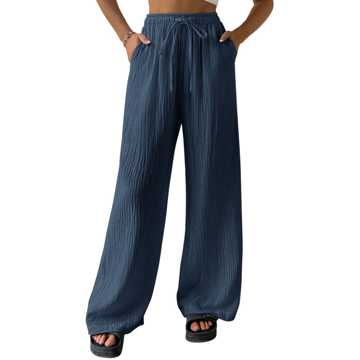 BLWOENS - Pantalones de ocio para mujeres - Azul