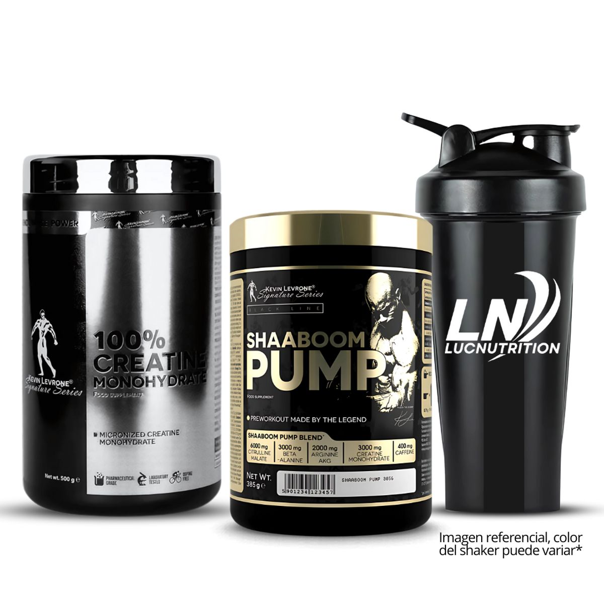 KEVIN LEVRONE - Creatina Kevin Levrone 500 g + Pre entreno Shaaboom pump + Shaker