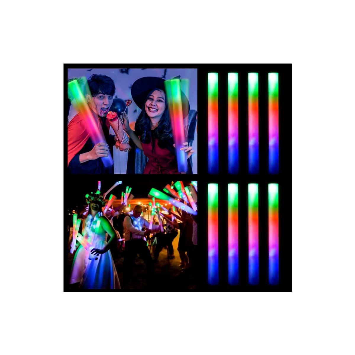 GENERICO - 06 VARITAS CON LUCES PARA FIN DE AÑO Y NAVIDAD