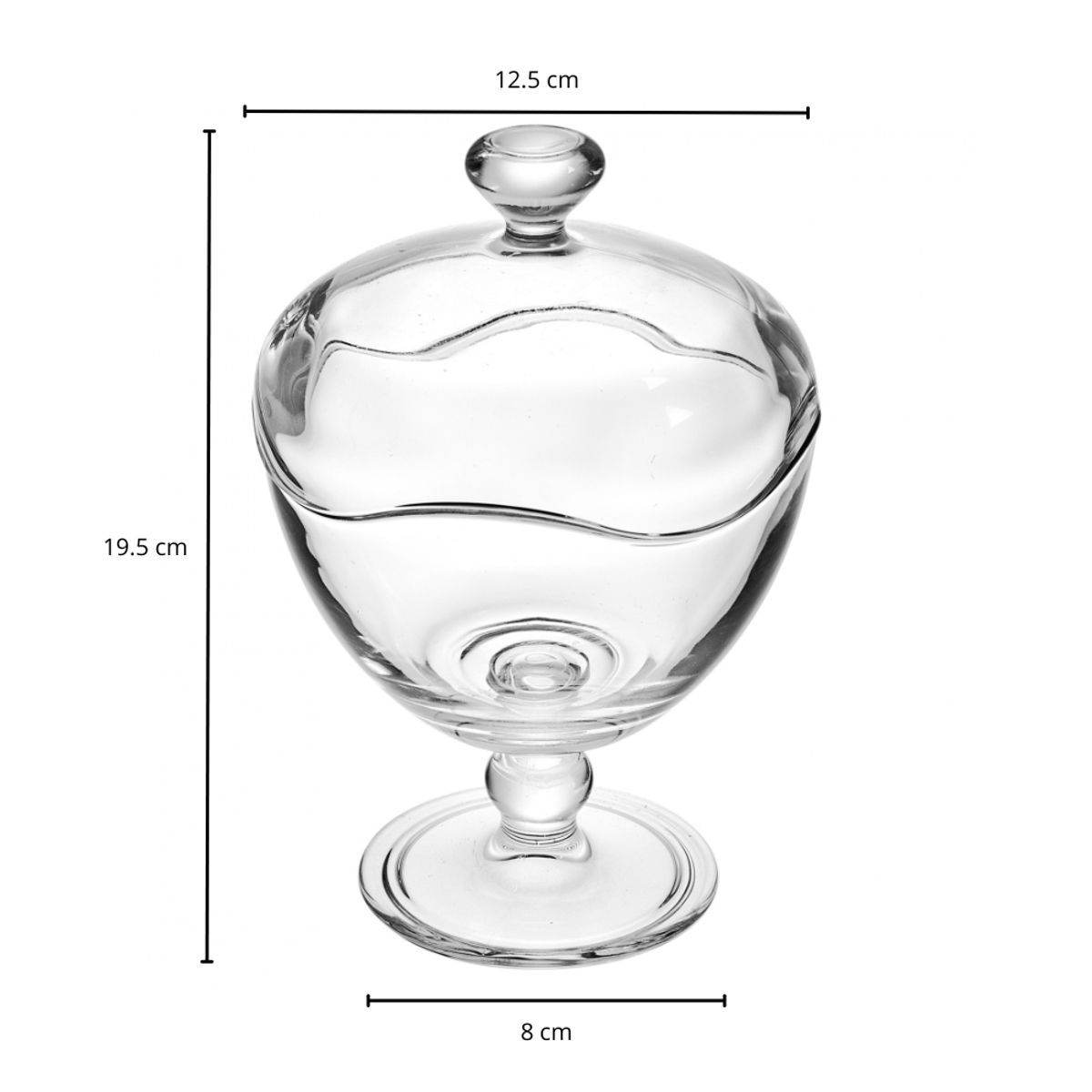 INSPIRA - Bombonera Copa Toscana de Vidrio con Tapa