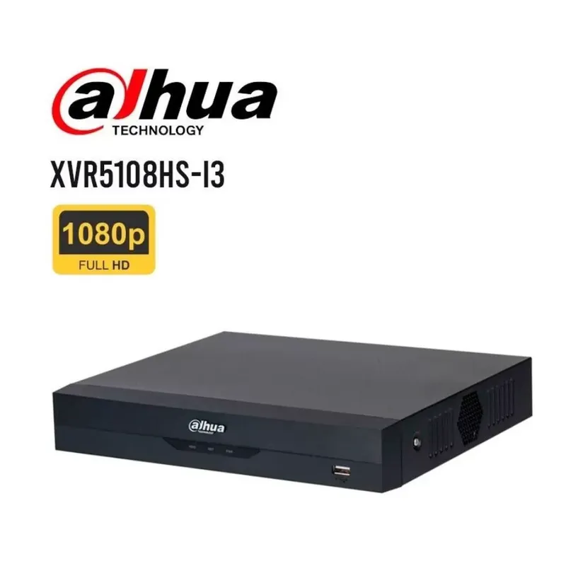DAHUA - DVR DAHUA 8 CANALES ( XVR5108HS-I3 ) HDCI FHD 1080P HDD MAX 10TB