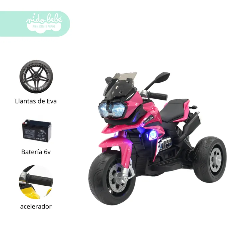 GENERICO - Trimoto a Bateria moox Rosa