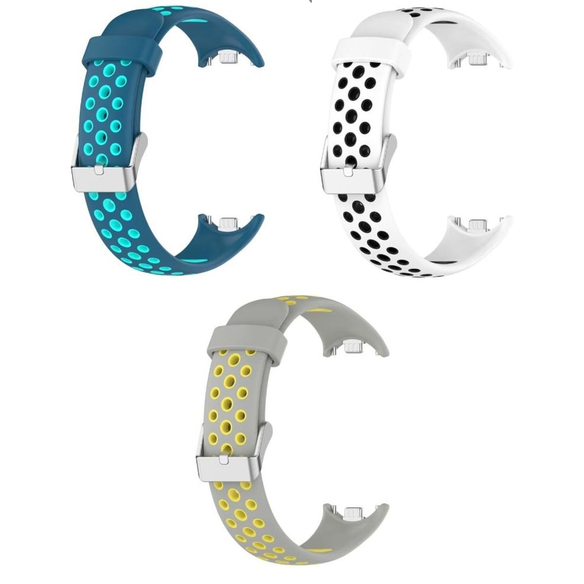 GENERICO - Correa Silicona con hebilla Xiaomi Mi Band 8, 9 X 3 UNIDADES