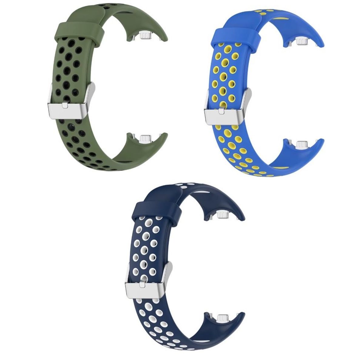 GENERICO - Correa Silicona con hebilla Xiaomi Mi Band 8, 9 X 3 UNIDADES