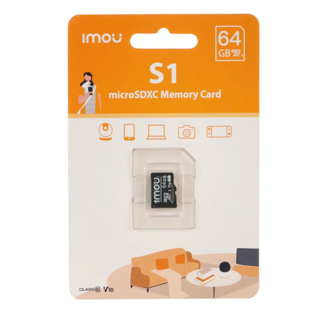 IMOU - Memoria MICROSD IMOU ST2-64-S1  64GB exclusivo para Videovigilancia