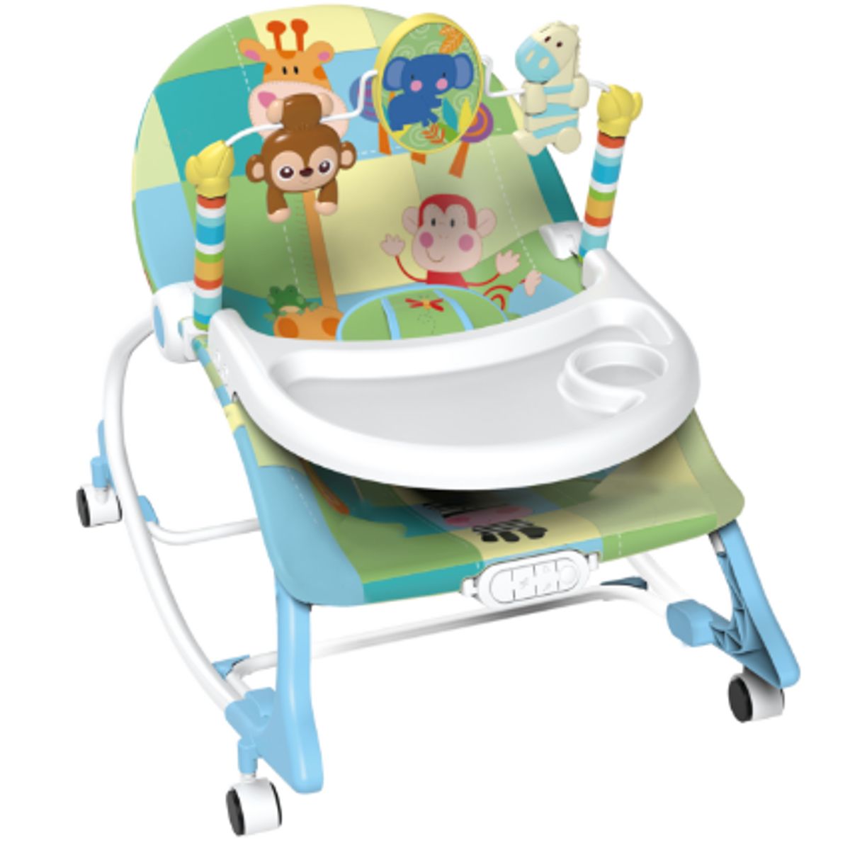 GENERICO - SILLA MECEDORA SAFARI CELESTE