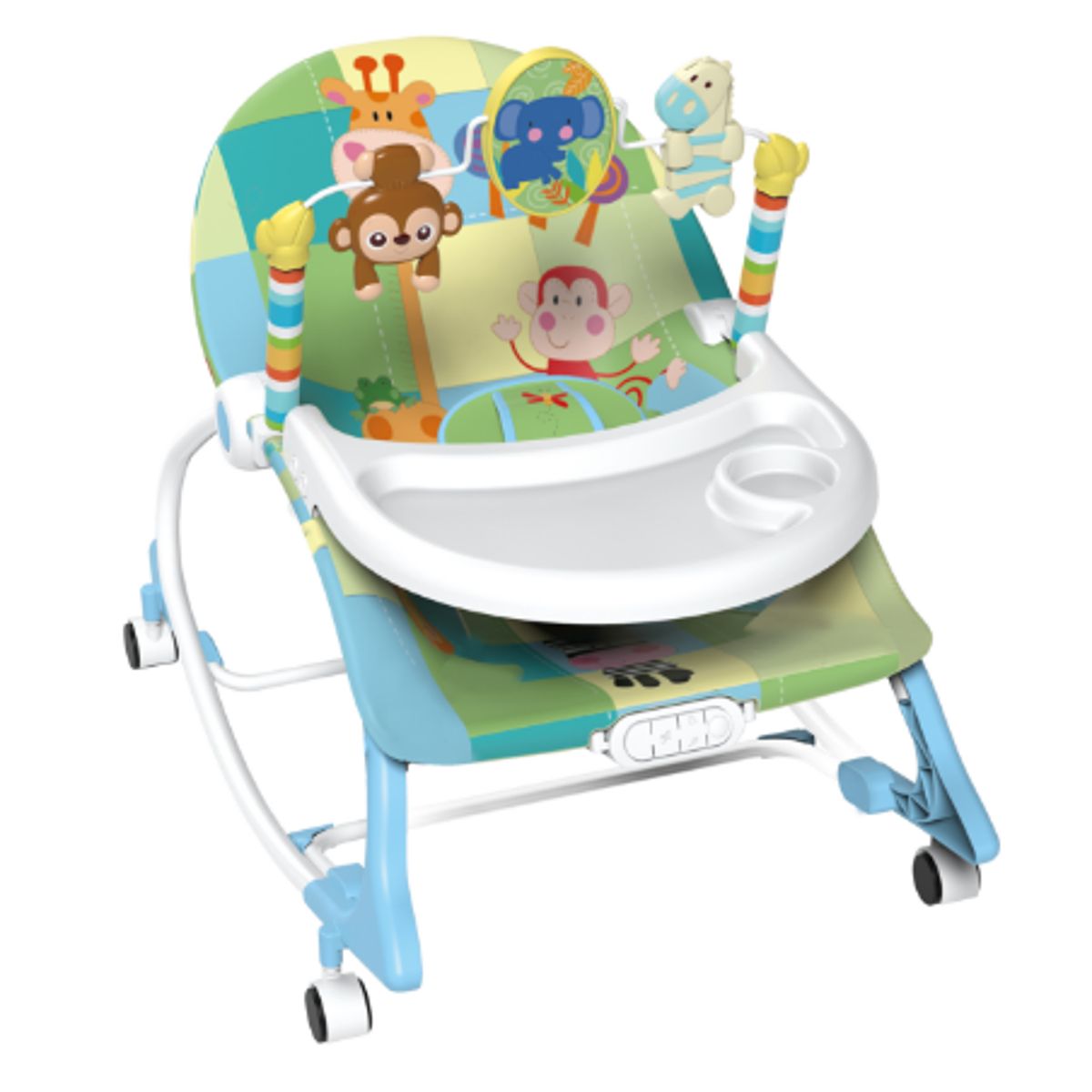 GENERICO - SILLA MECEDORA SAFARI CELESTE