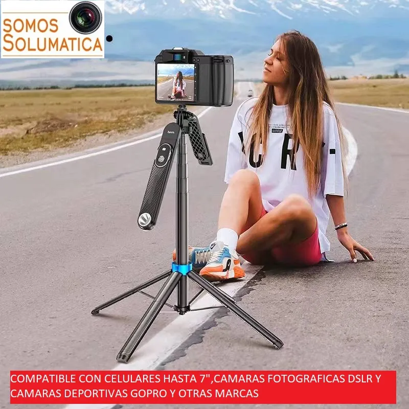 OEM - Palo Selfie Y Tripode - Bluetooth Para Celulares y gopro - largo 180cm