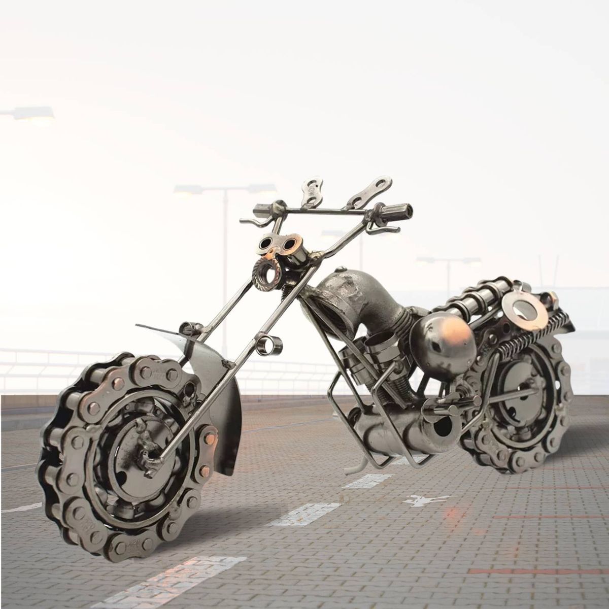 GENERICO - Motocicletas Colección De Metal Color Bronce DE 12cm