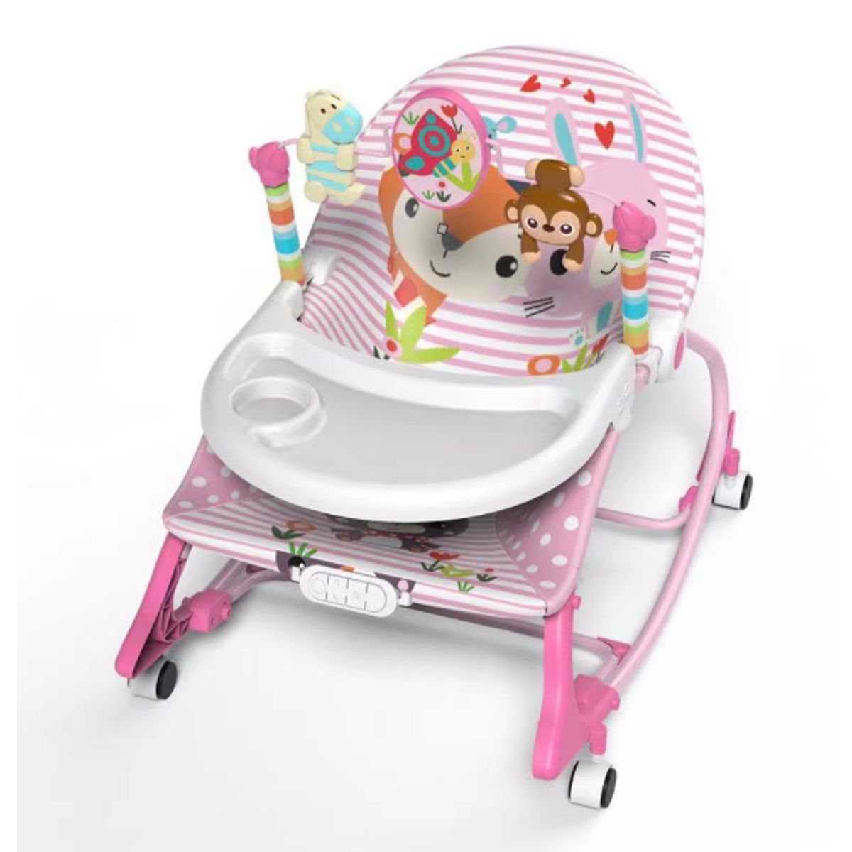 GENERICO - SILLA MECEDORA MULTIFUNCIONAL ROSA