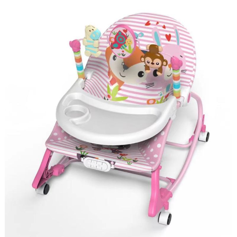 GENERICO - SILLA MECEDORA MULTIFUNCIONAL ROSA