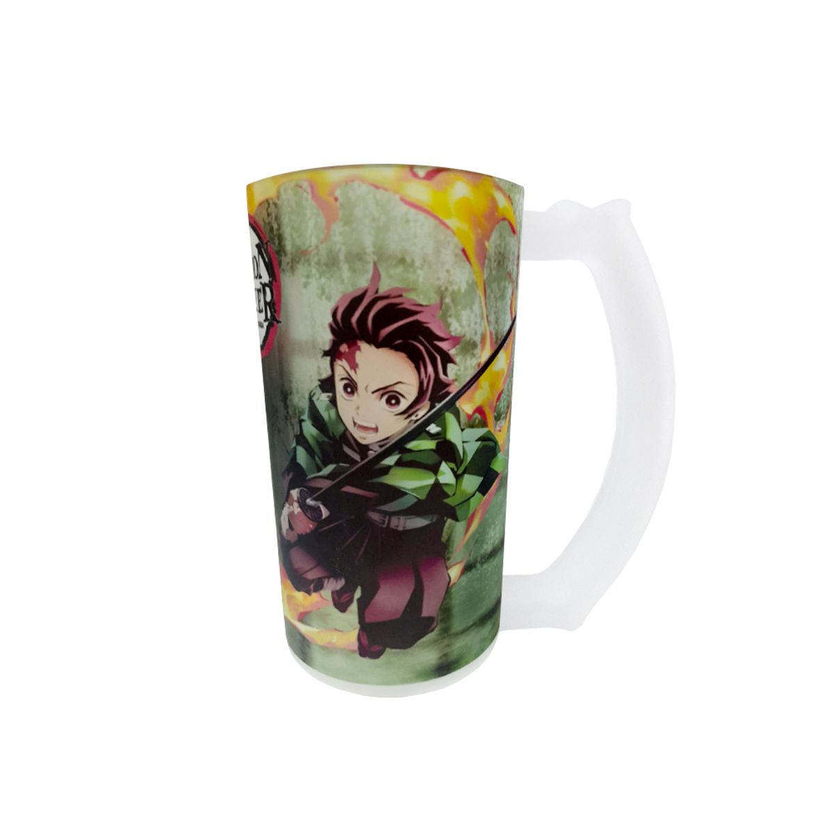 GENERICO - Taza Vidrio Demon Slayer Tanjiro Fuego