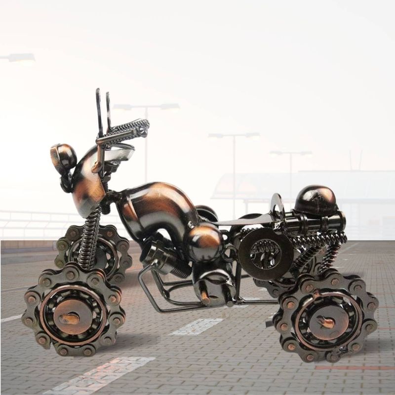 GENERICO - Cuatrimoto Colección De Metal Color Bronce DE 12 Cm