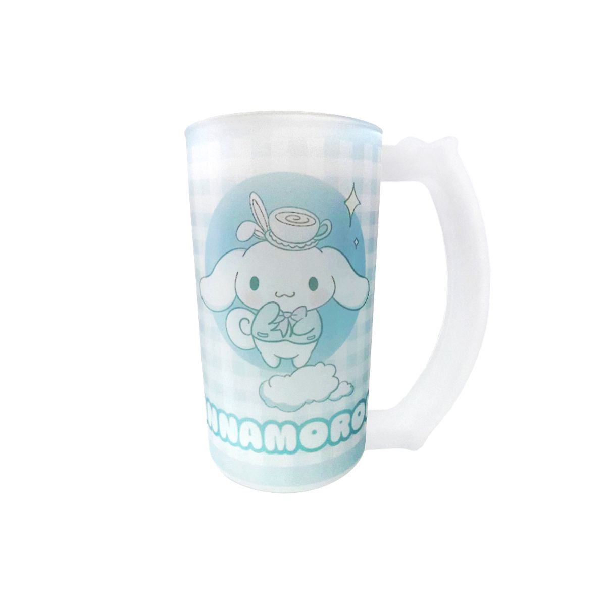 GENERICO - Taza Vidrio Cinnamoroll Celeste Cuadros