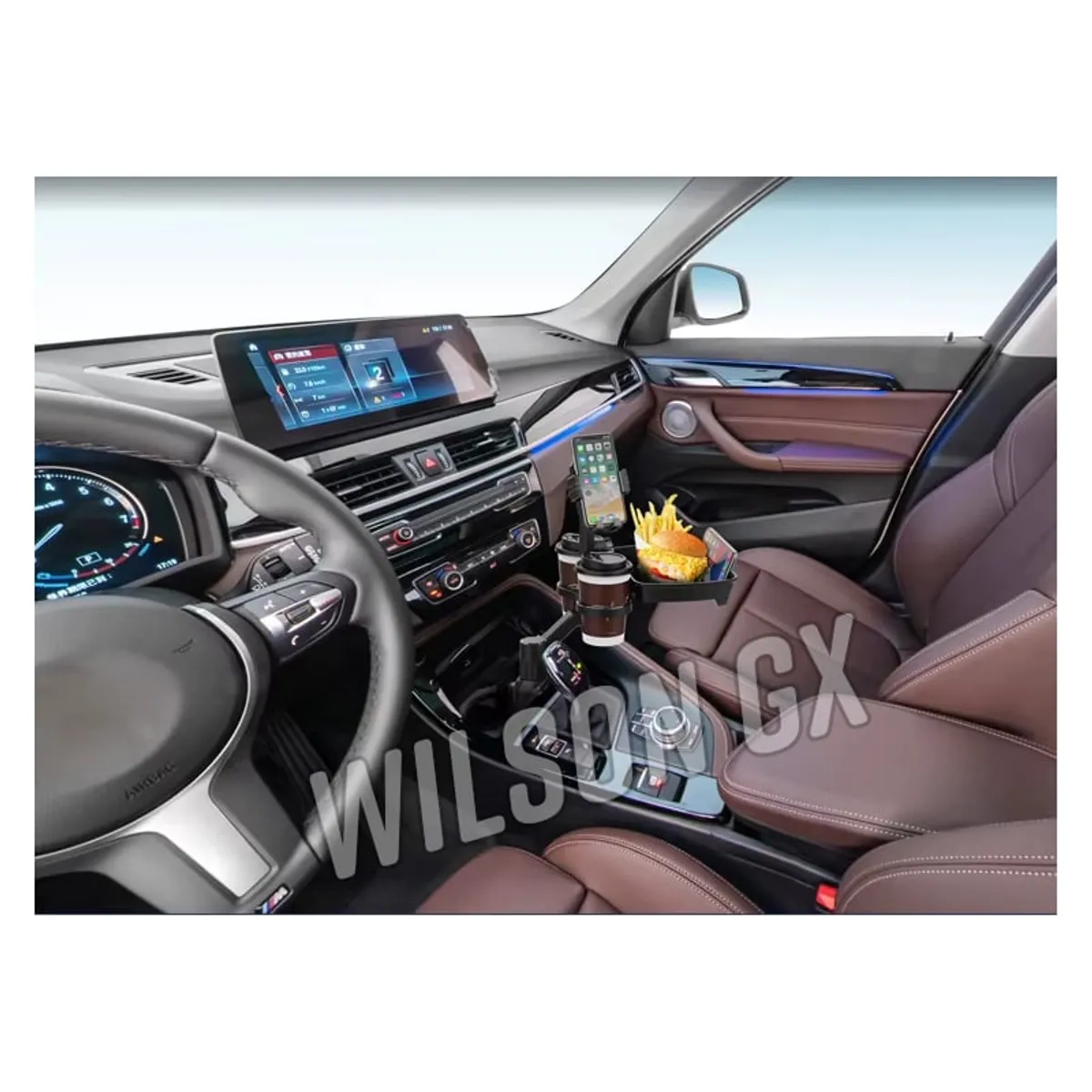 GENERICO - Soporte Organizador Bandeja Porta Botellas Celular Para Autos 4 En 1