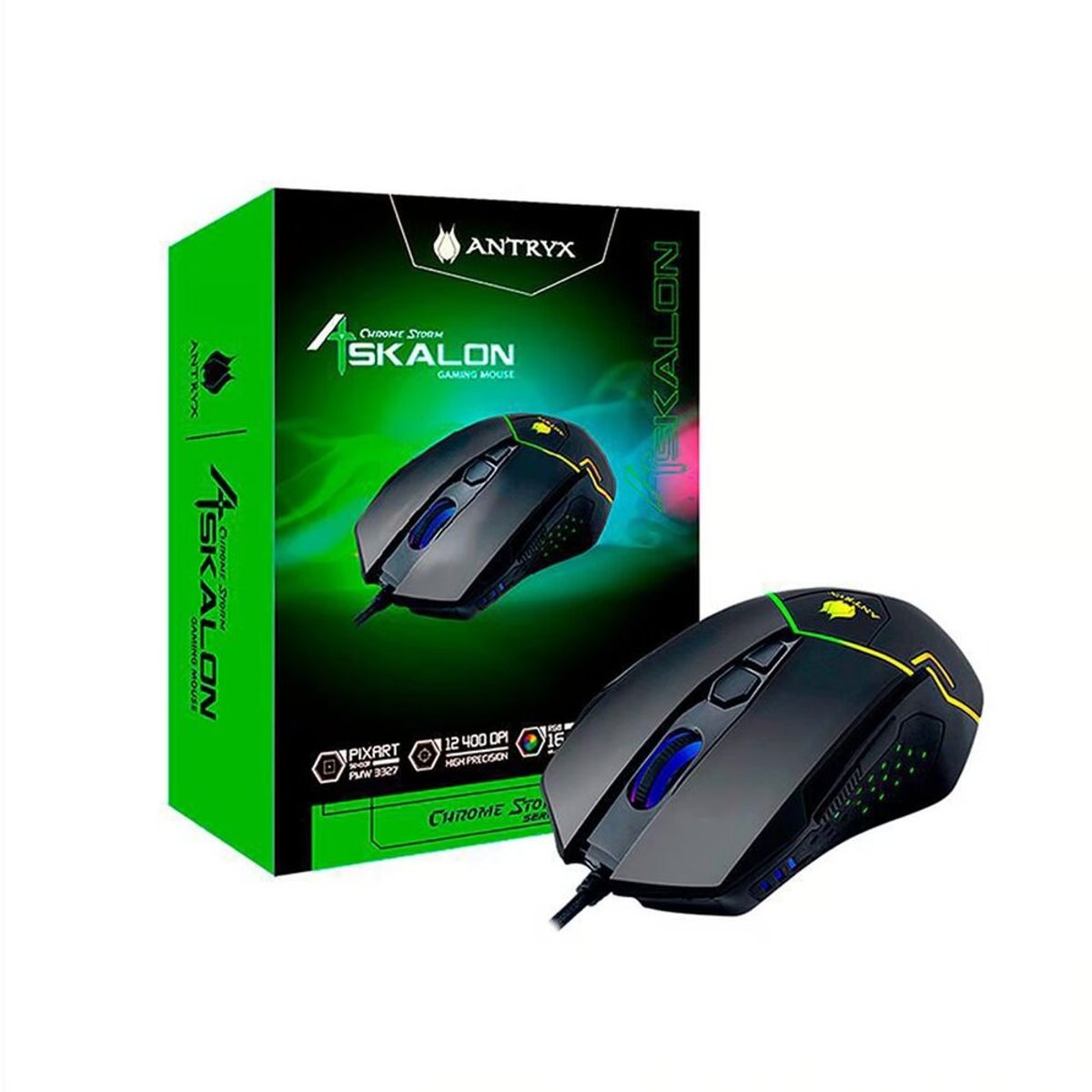 ANTRYX - MOUSE GAMING ANTRYX CHROME STORM ASKALON AGM-6100K RGB