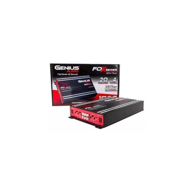GENIUS - Amplificador Fox Genius Gfx-75x4 Clase Ab 4 Canales 1800w