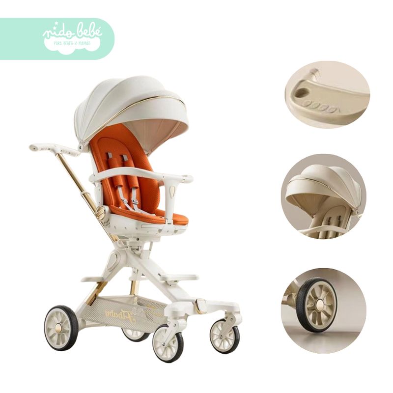 GENERICO - Carriola de bebe modelo Yet White