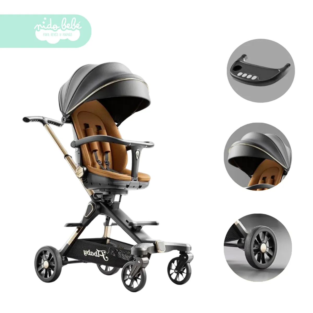 GENERICO - Carriola de bebe modelo Yet Black