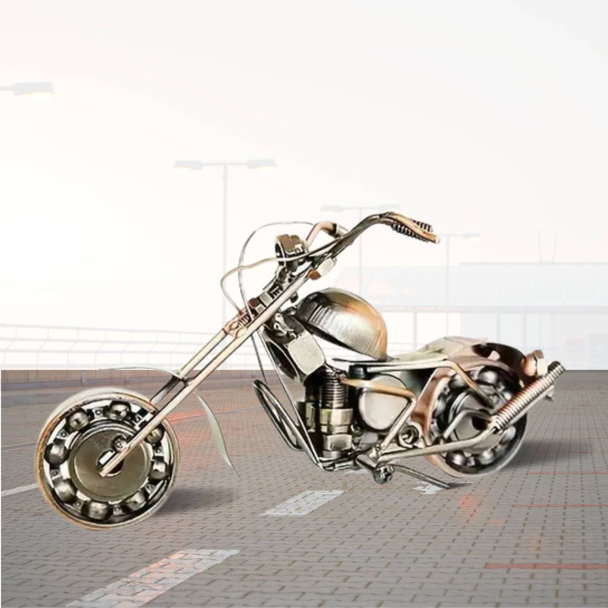 GENERICO - Motocicletas Colección De Metal Color Bronce