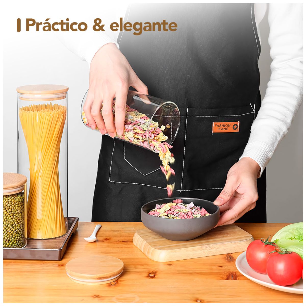 KELLER - Pack x4 Frasco Hermético Táper de Cocina 1450 ML Circular H67